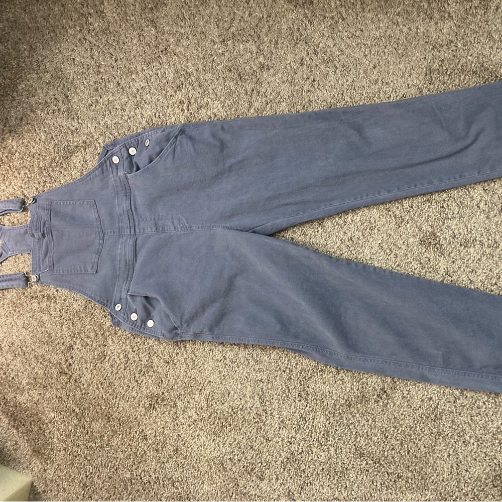 Gray Denim adjustable strap Overalls
